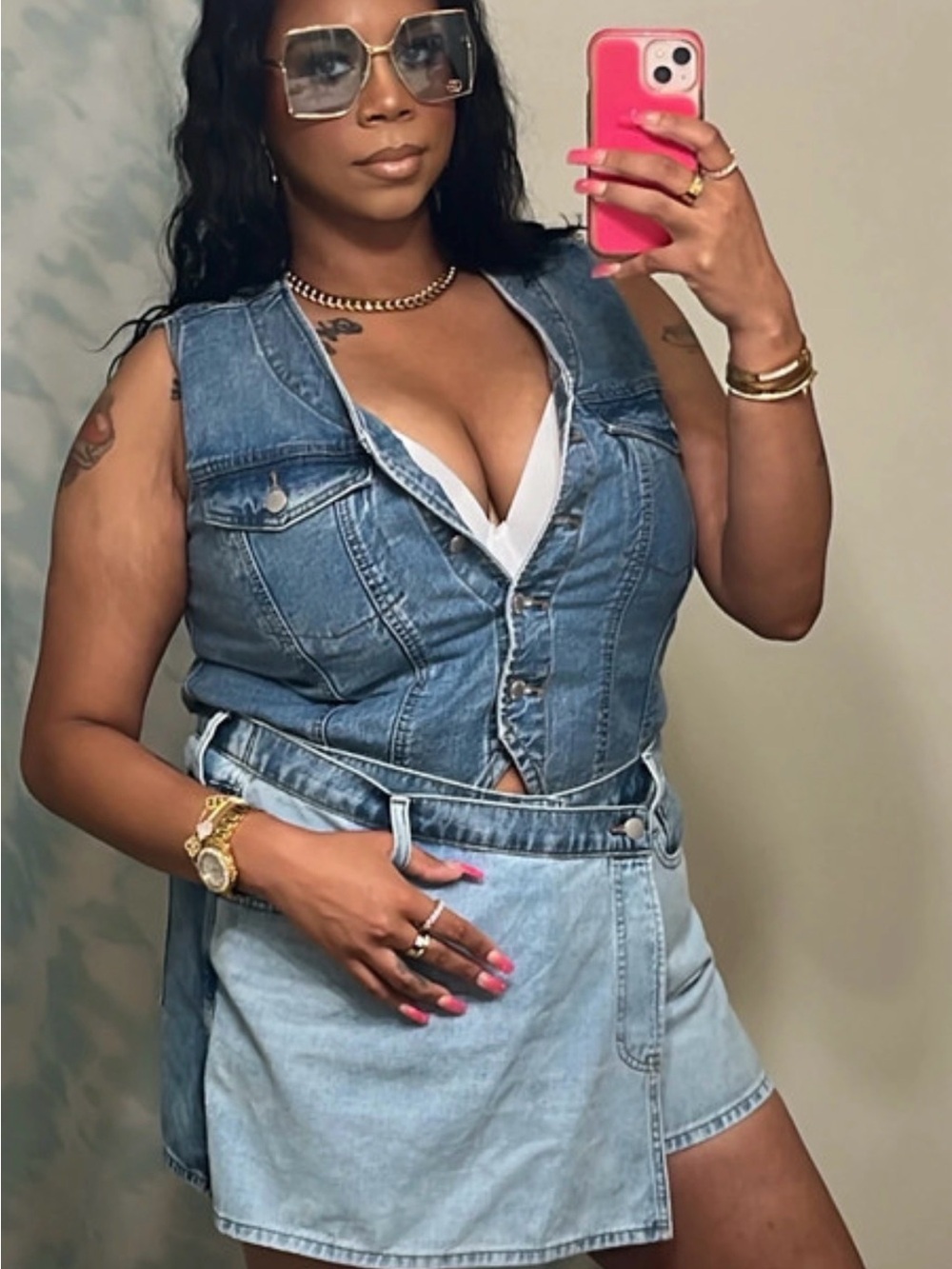 Denim Skort